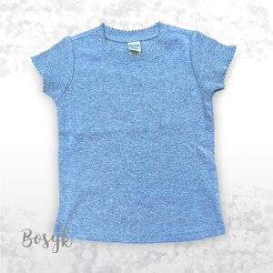 NEW - T Shirt Scalloped Scoop Neck - T Shirt Pink -T Shirt Plain-T Shirt